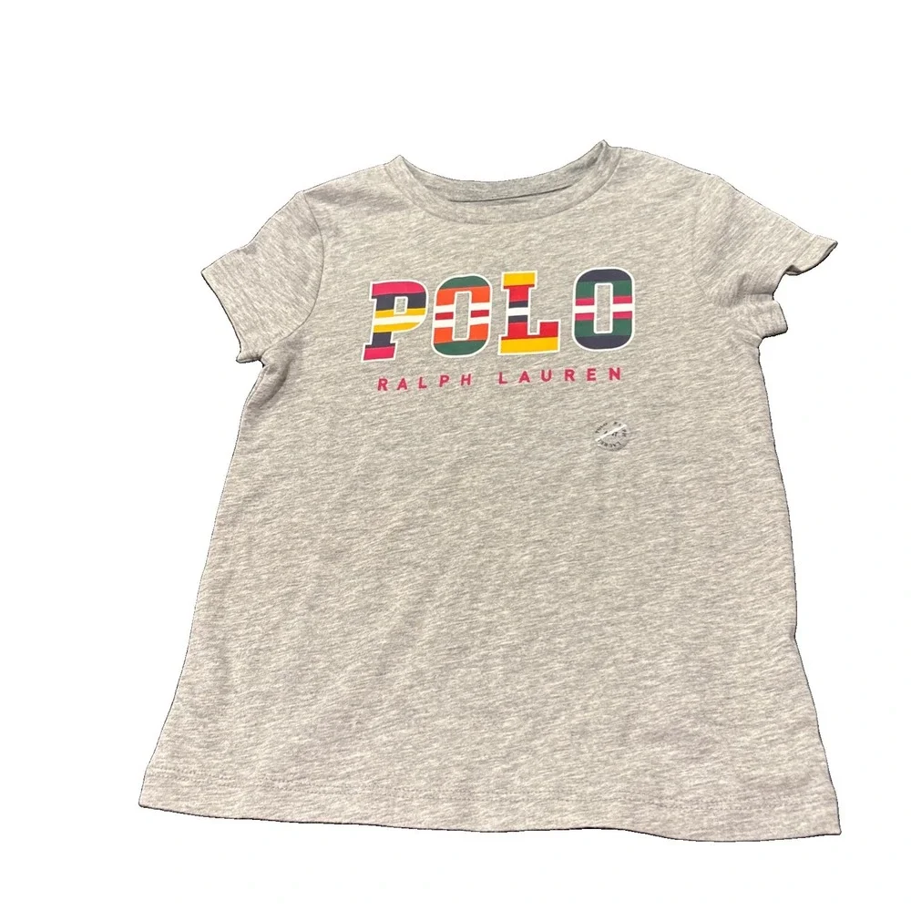Polo Ralph Lauren Toddler Striped Spellout Tshirt 4T